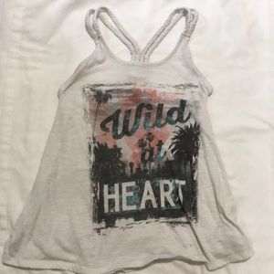No Boundaries Juniors ‘Wild At Heart’ Braided Tank